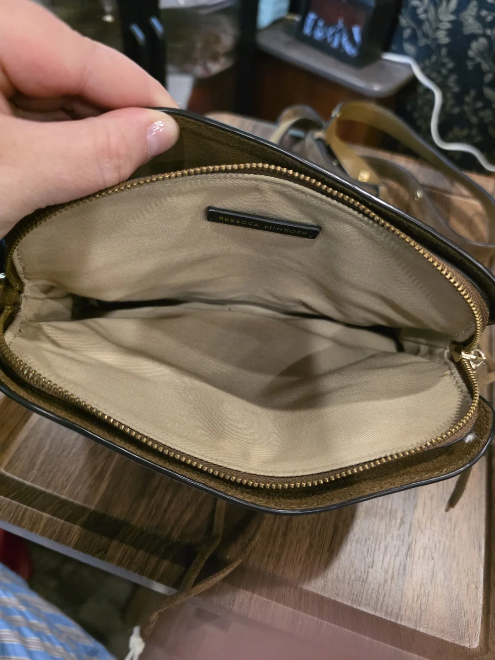 Rebecca Minkoff Darren Suede Drawstring Crossbody Bag in Brown